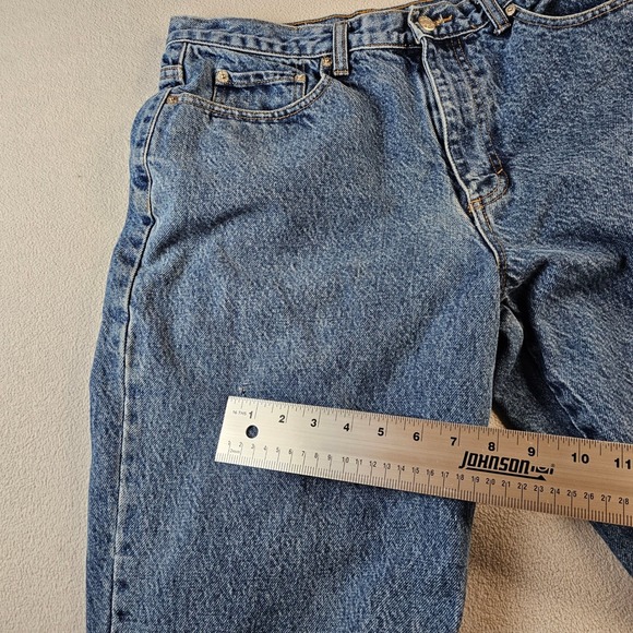 J.Crew Denim Jeans Men's Size 33x32 Blue Straight Fit Plaid Lined Cotton - Picture 6 of 16